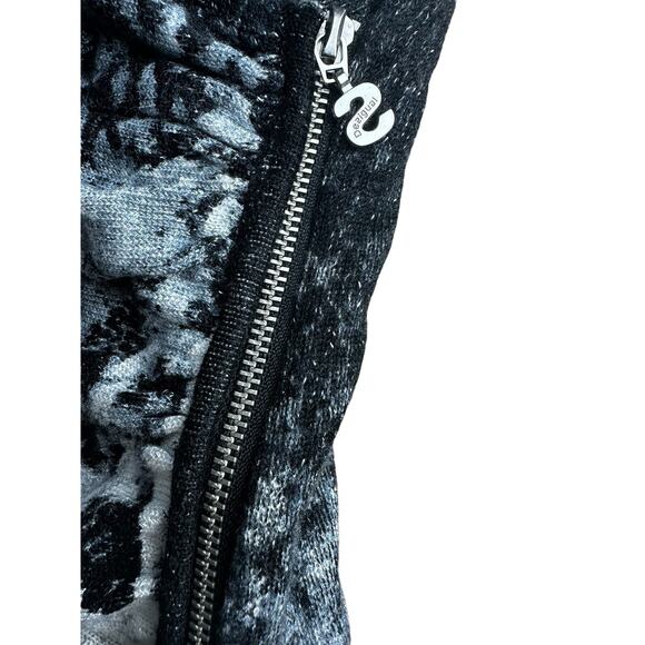Desigual Baku Sweater Black & White Silver Assymetrical Zip Size Large - Picture 5 of 13